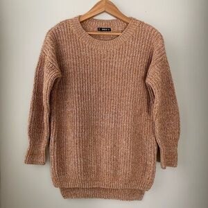 Shein Chunky Knit Sweater in Camel Tan Size Small